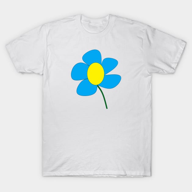 Yellow and Turquoise Daisy T-Shirt by JeanKellyPhoto